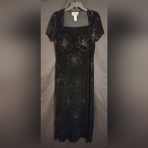 Sheri Martin velvet glitter floral dress 14